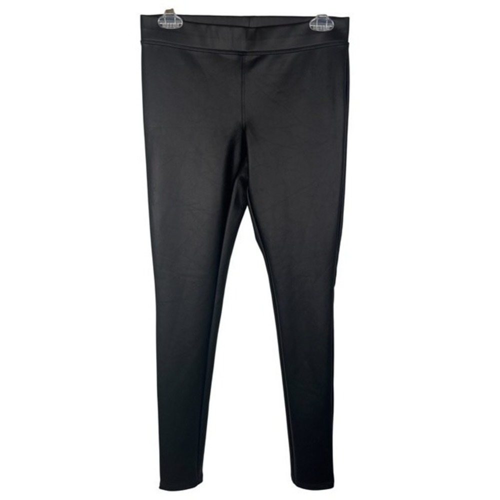 Express Womens Sz S Faux Leather Leggings Black Matte Shiny Finish Stretch- 1431